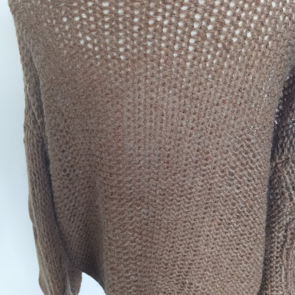 Loewe Anagram Open-knit Mohair-blend Sweater In brown - Picture 8 of 8